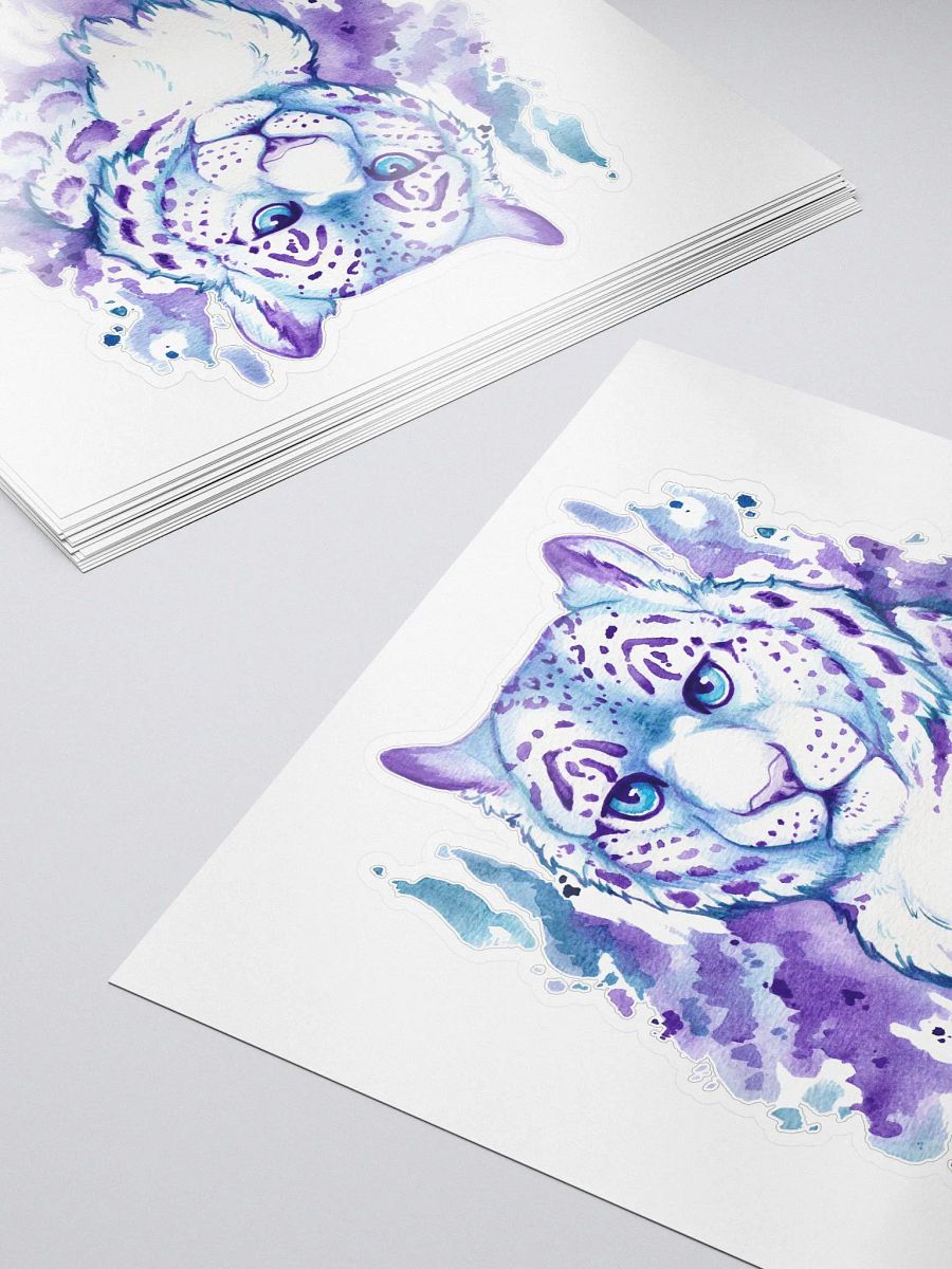 Snow Leopard Watercolor Sticker product image (6)
