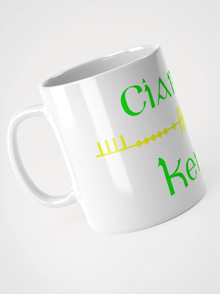 Kerry/Ciarraí. Scholastic style Ogham white Mug product image (4)
