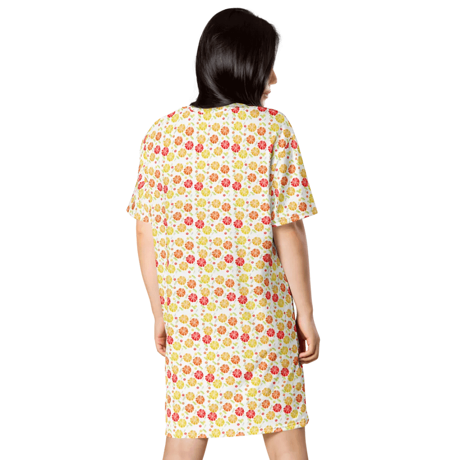 Orange Floral T-Shirt Dress product image (11)