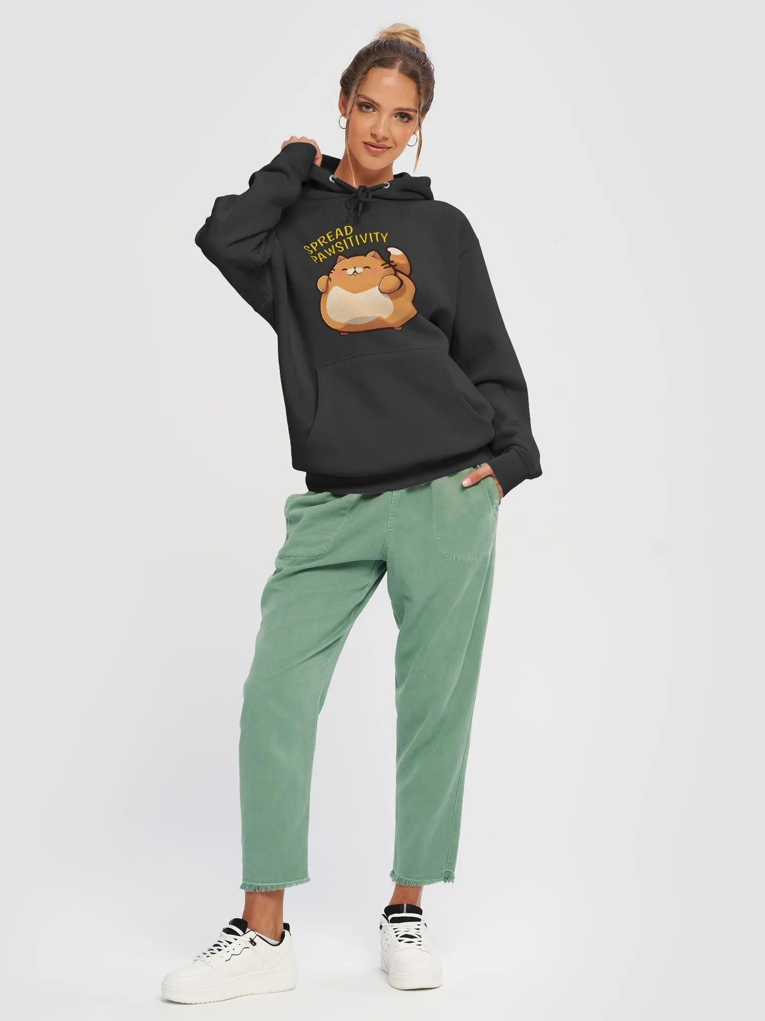 Spread Pawsitivity Cat Sweatshirt product image (6)