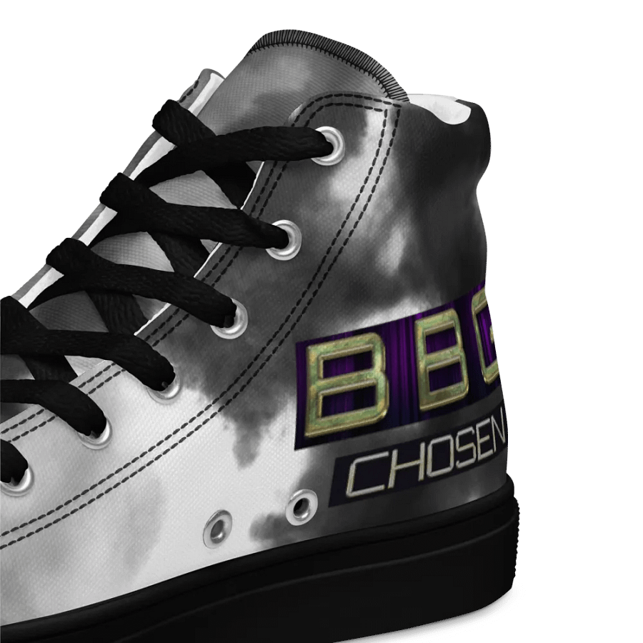 Diamond Cross Black Watercolor High Tops - Black Soles product image (10)