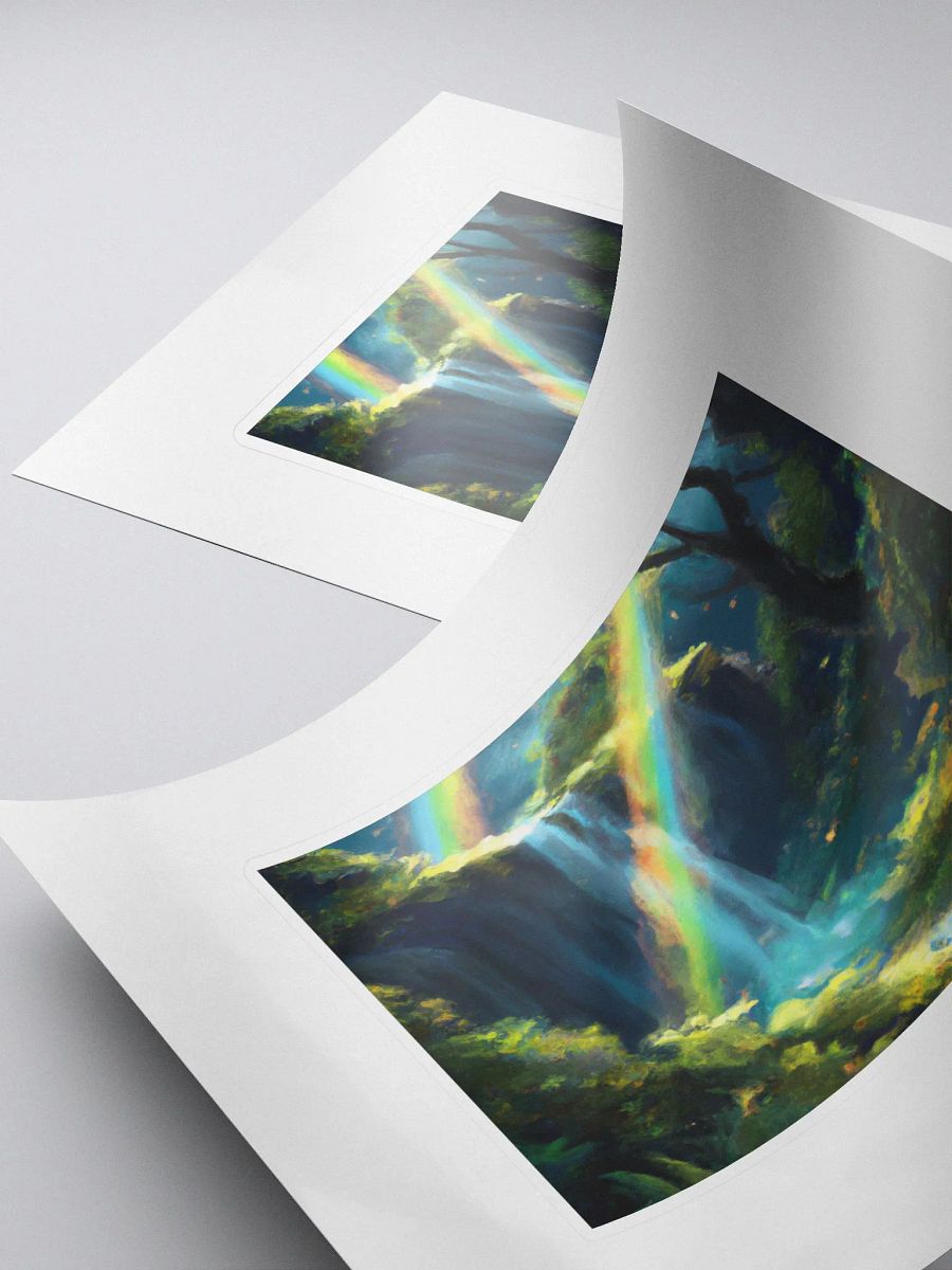 Galactic Wild Rainbow Waterfall Forest Delta Sticker product image (4)