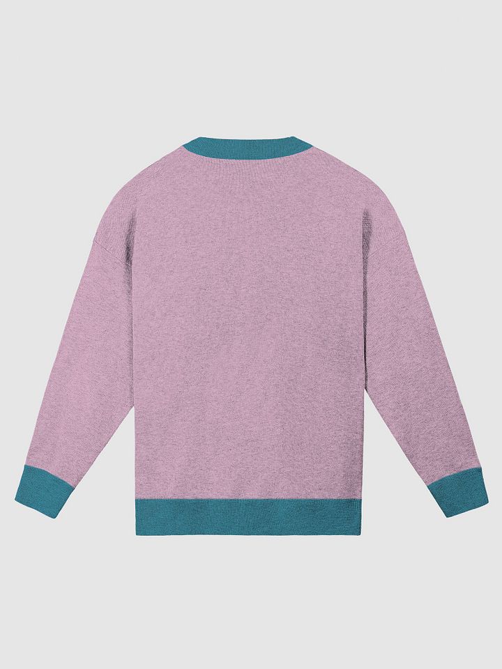ANGELIC (lg. lined design, lilac and teal) knitwear relaxed crewneck product image (8)