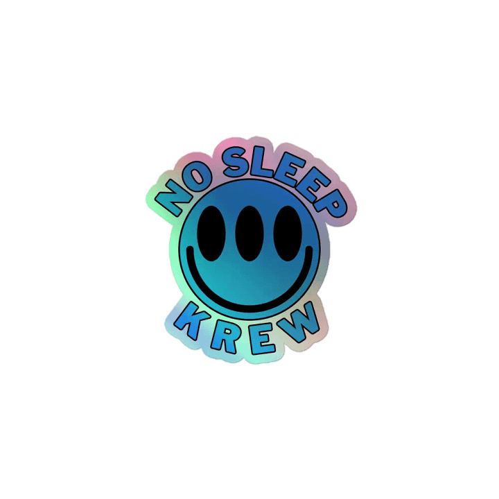 No Sleep Krew - Blue Holographic Sticker product image (1)