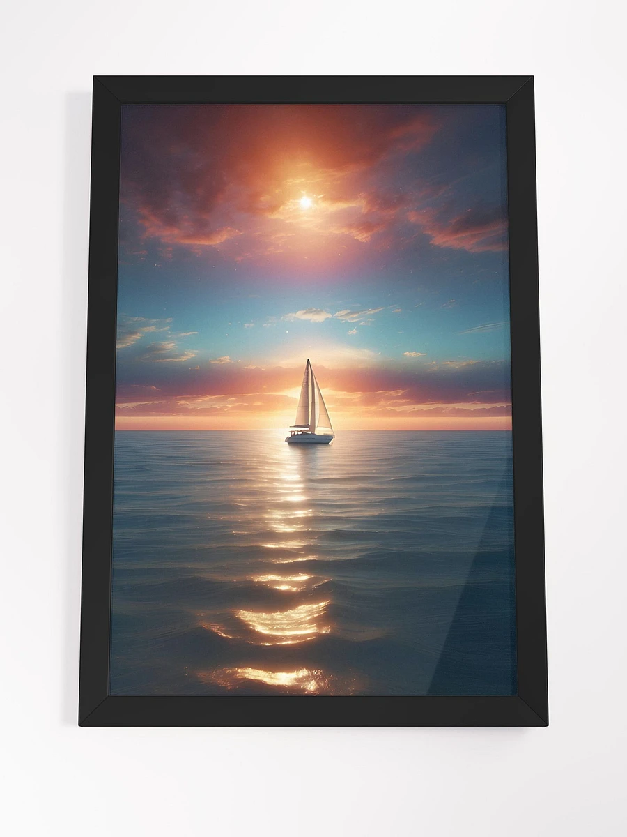 Sail Away Seascape at Sunset Framed Poster product image (6)