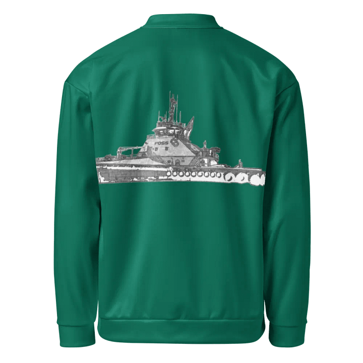 Copy of Twin Anchor Titan tug Teal Bomber Jacket product image (1)