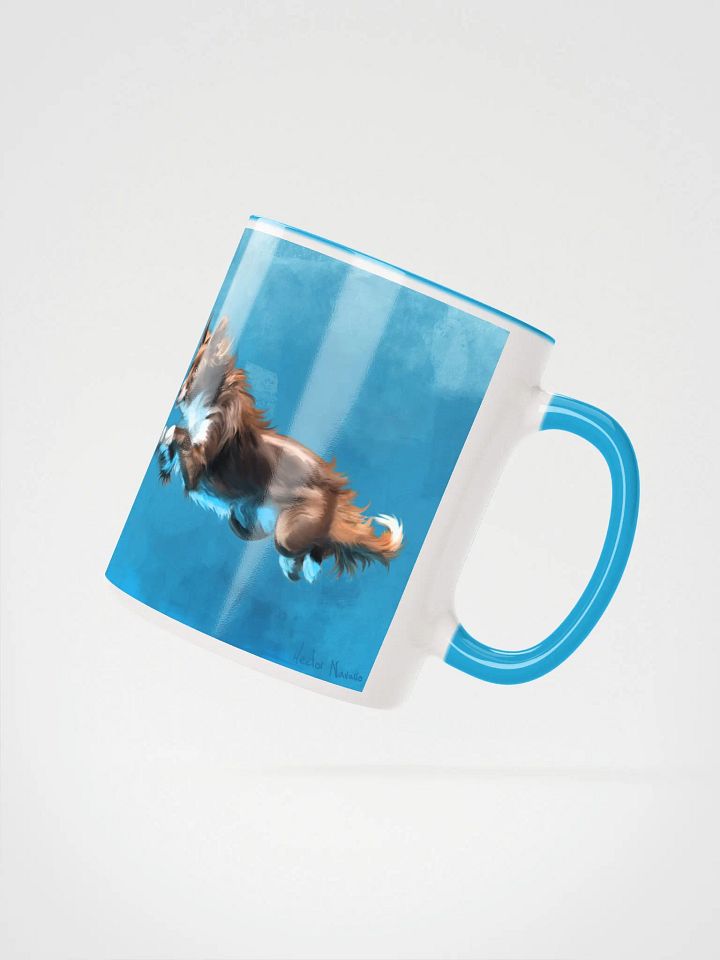Haven the dock diving champ, colored rim mug product image (10)