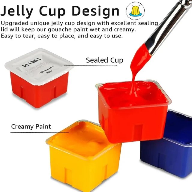 HIMI Gouache Paint Set: Gouache Artist Watercolor Paints & Palette Painting Art product image (6)