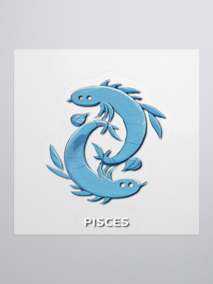 Exclusive Pisces Minimalist Sticker: Dual Fish Design - Perfect for Laptops, Cars, and Astrology Enthusiasts! product image (1)