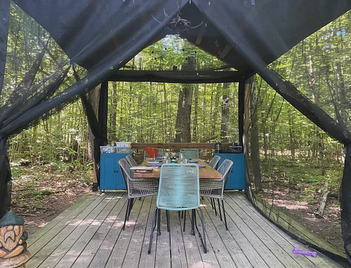 Getting ready for forest brunch