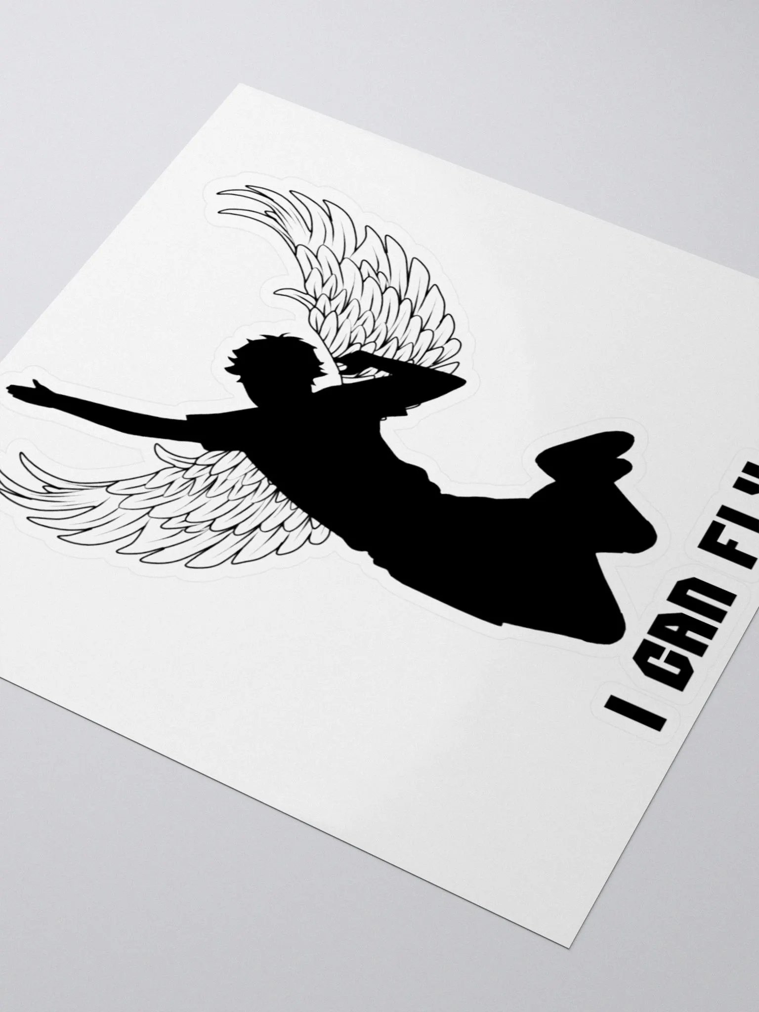 Hinata 'I Can Fly' Black Sticker product image (3)
