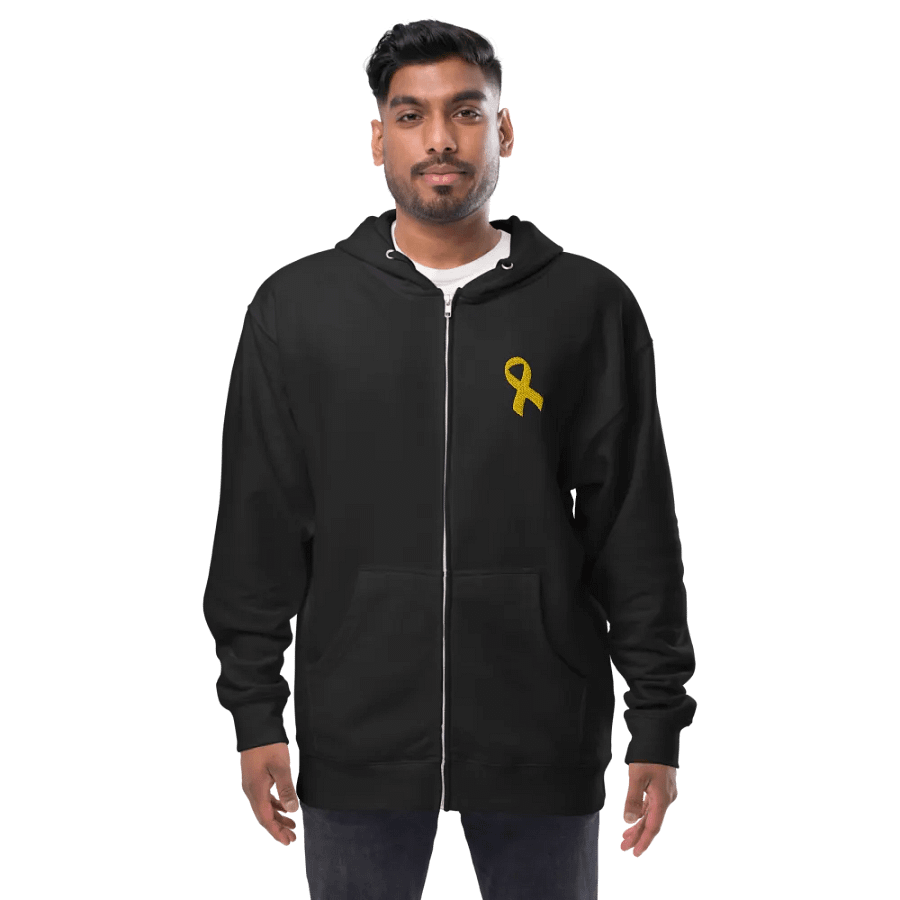 Fight Like A Kid Childhood cancer Awareness Zip up hoodie product image (10)