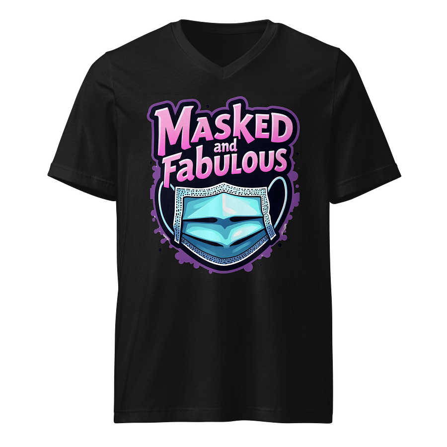 Masked and Fabulous Graphic V-Neck T-Shirt product image (1)