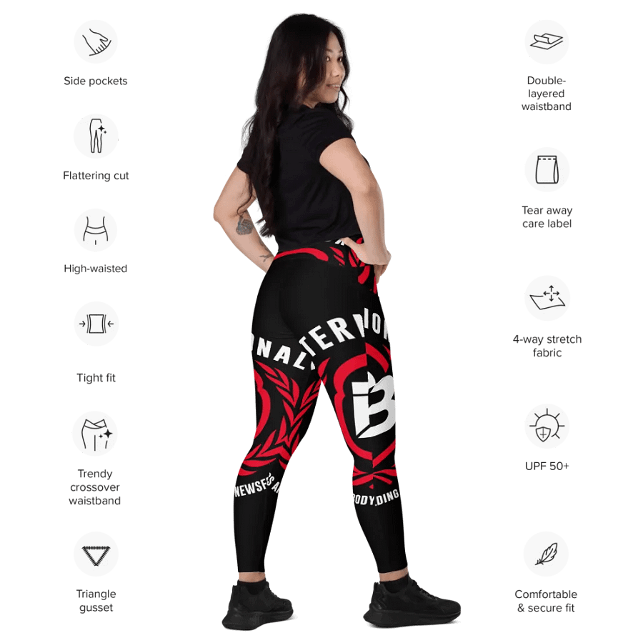IFBNewsfeed.Org's All-Over Print Crossover Leggings with Pockets product image (12)