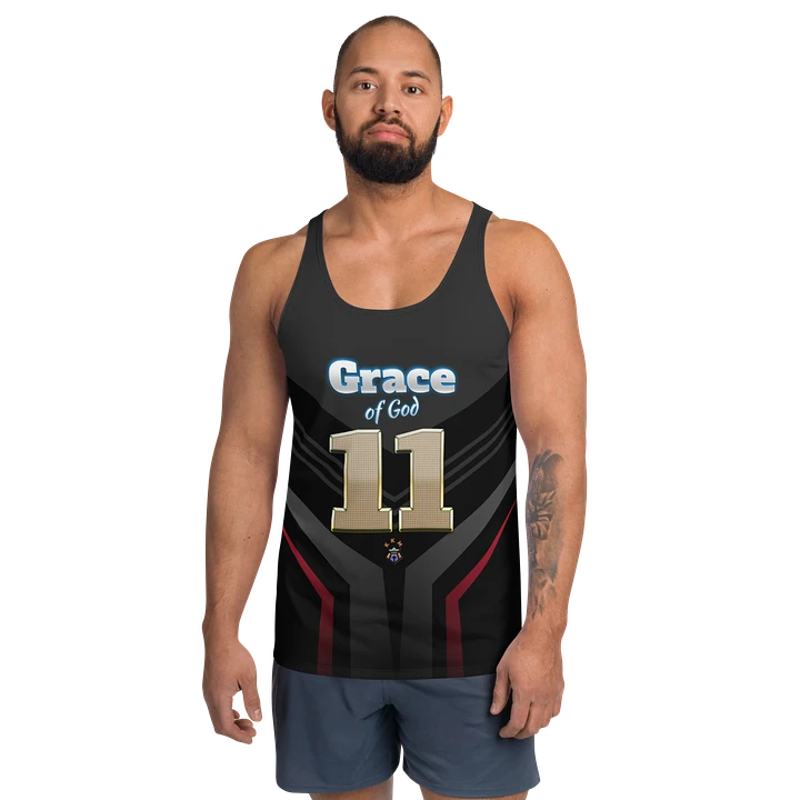 Black and Red Grace of God Men's Tank-top product image (1)