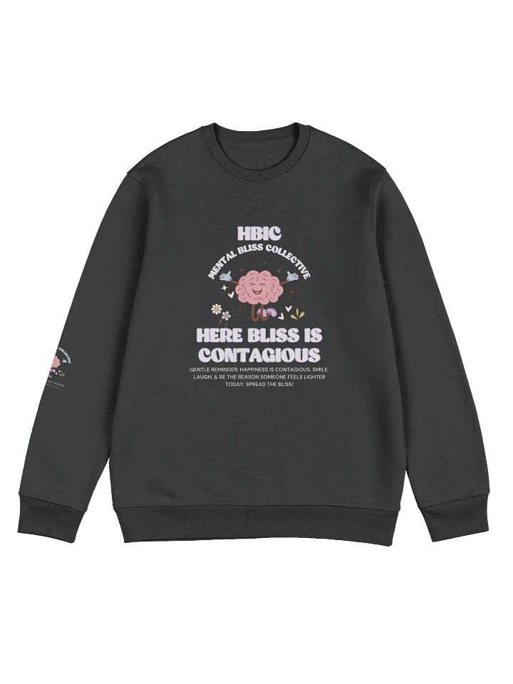 HBIC - Here Bliss Is Contagious Unisex Hoodie Eco Sweatshirt – Spread Happiness and Positivity product image (1)