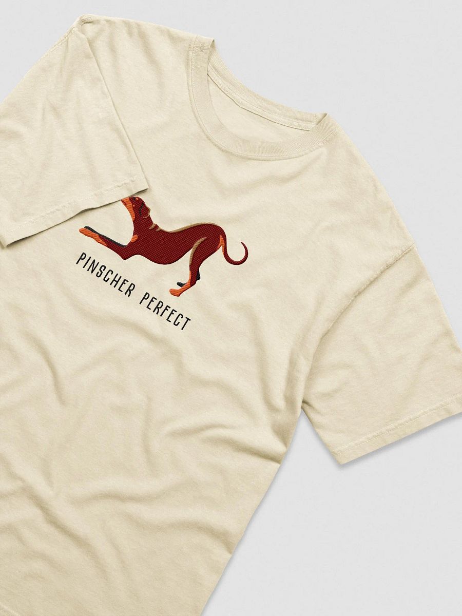 Pinscher Perfect T-Shirt(Embroidered) of a Doberman Pinscher(Red - Full Tail & Ears) product image (6)