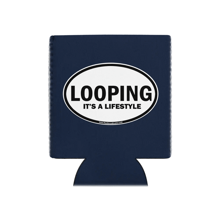 LOOPING-It's A Lifestyle - Dark Blue Can Koozie product image (1)