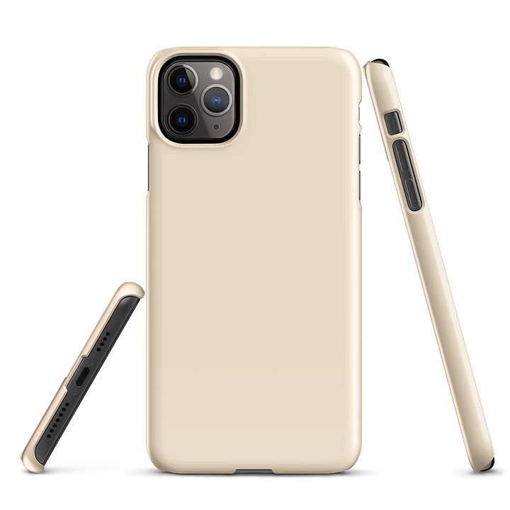 Cream Beige Solid Color iPhone® Glossy Snap Case product image (3)