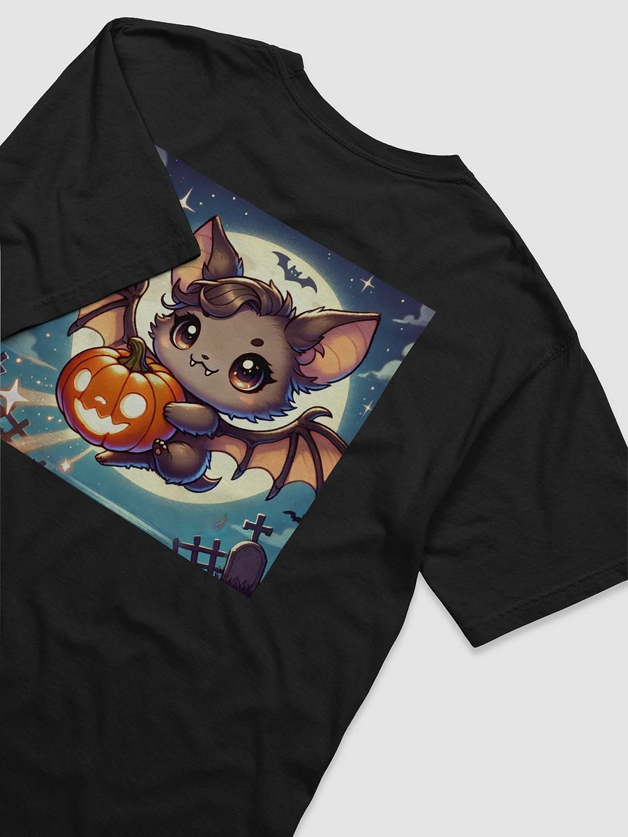 Chibi Bat with Pumpkin T-Shirt – Spooky Cuteness in Flight product image (4)