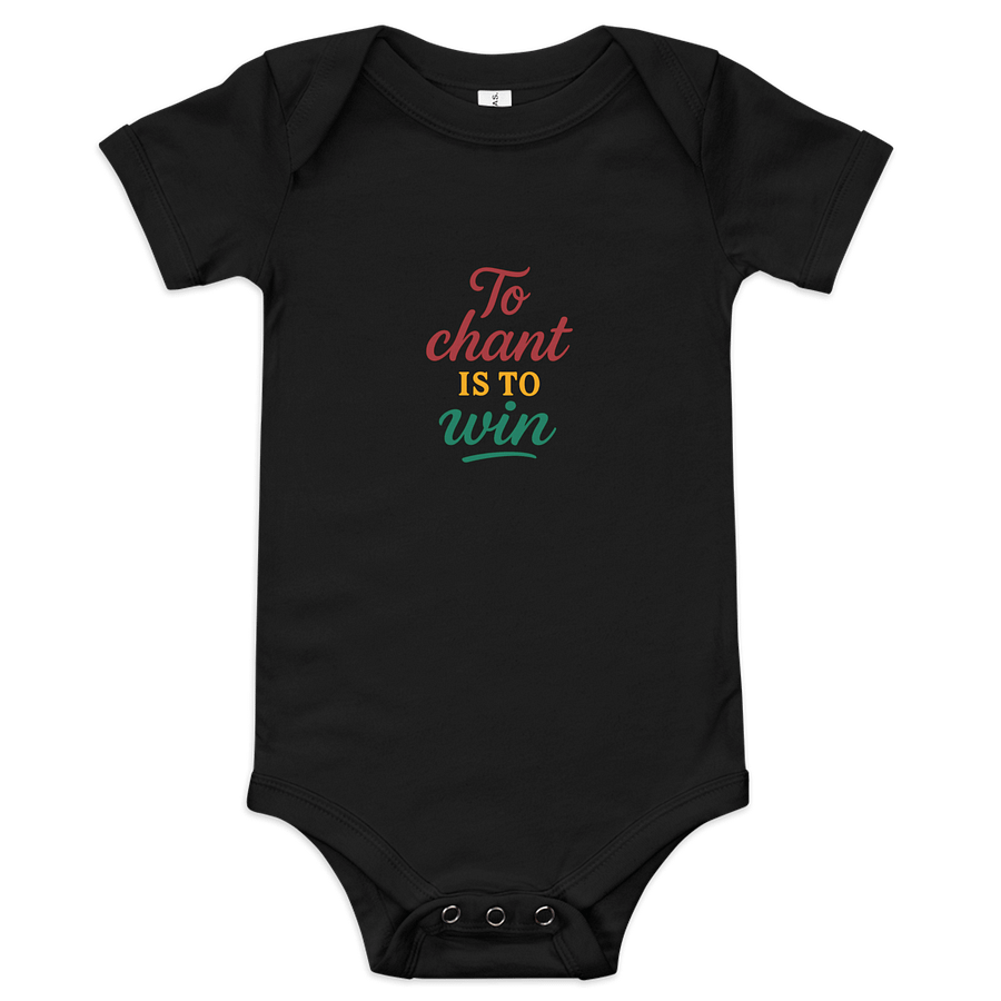 To Chant Is To Win – Nichiren Buddhism Baby Bodysuit | Bella+Canvas Soft Cotton Onesie product image (1)