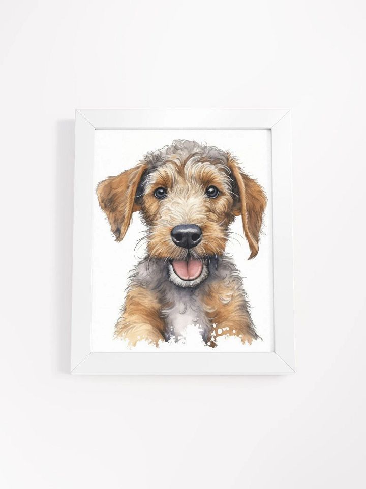 Airedale Terrier Puppy Portrait Watercolor Wall Art product image (49)