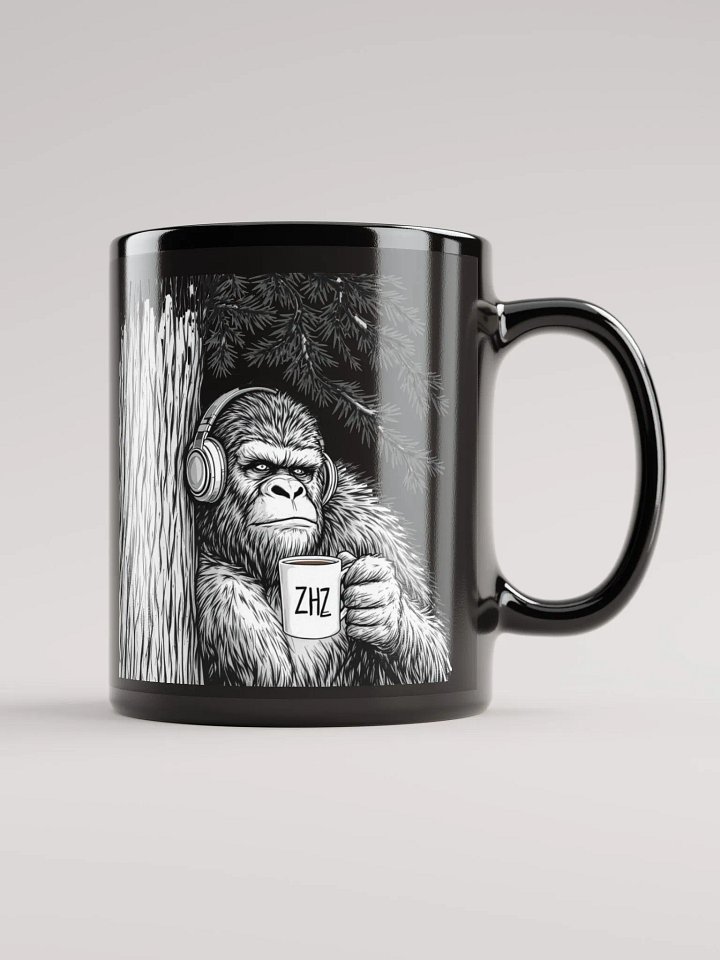 ZHZ Bigfoot Morning Groove Black Mug product image (1)