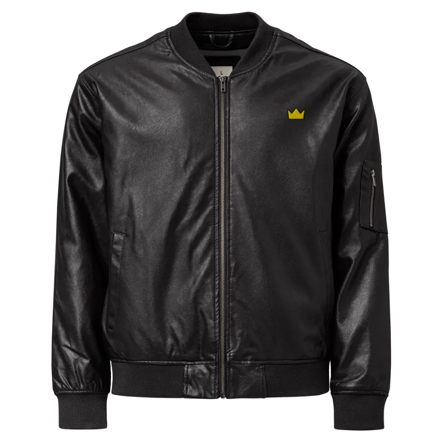 Coom Crown Faux Leather Bomber Jacket product image (1)