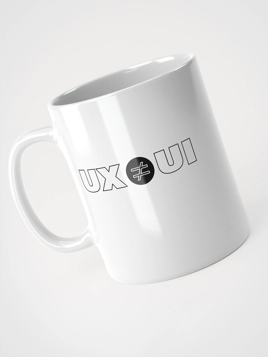 UX ≠ UI White Mug product image (1)