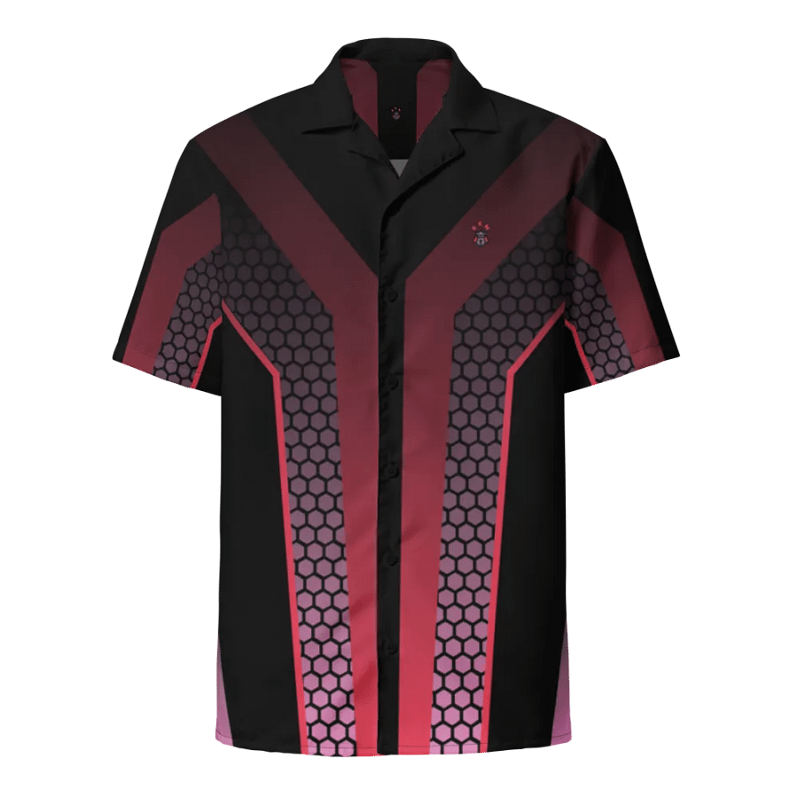 Black and Purple Blessed by God Button-up Shirt product image (2)