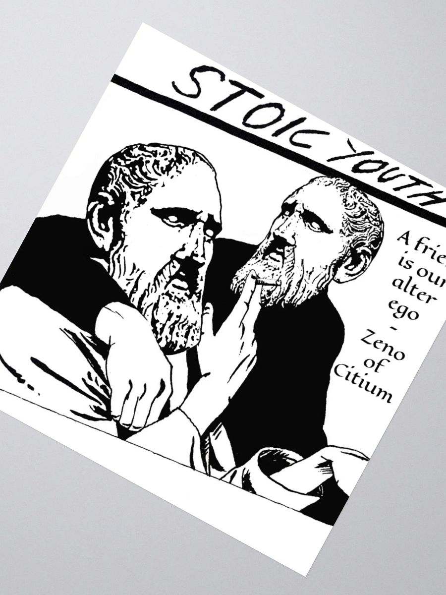 Stoic Youth Zeno of Citium quote Kiss Cut Stickers product image (2)