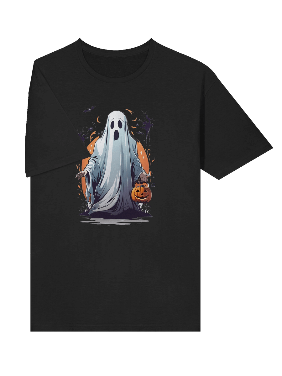 Spooky Ghost T-Shirt – Classic Halloween Tee with Pumpkin Trick-or-Treat Design product image (29)
