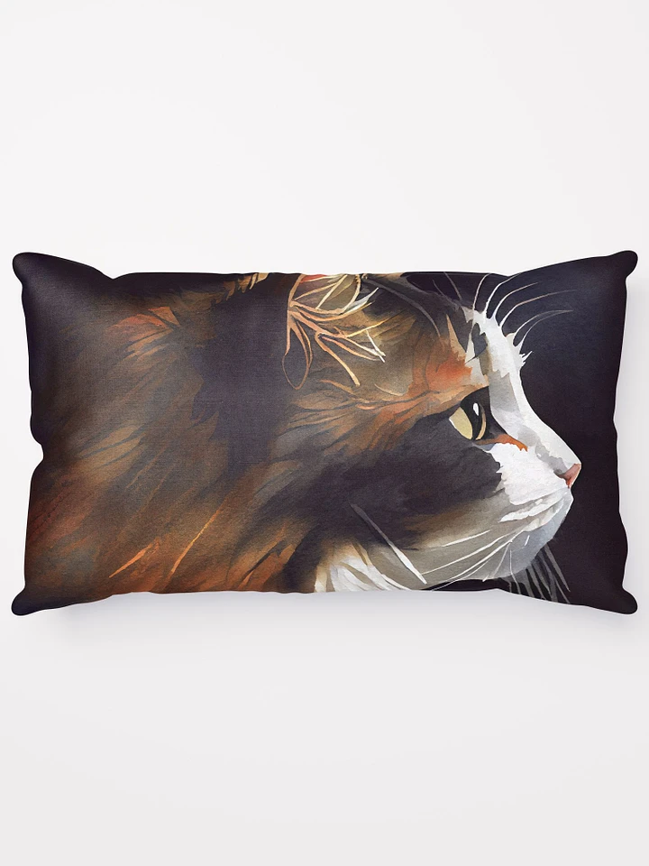 Sweet Kitty Profile - Calico Cat Throw Pillow product image (1)