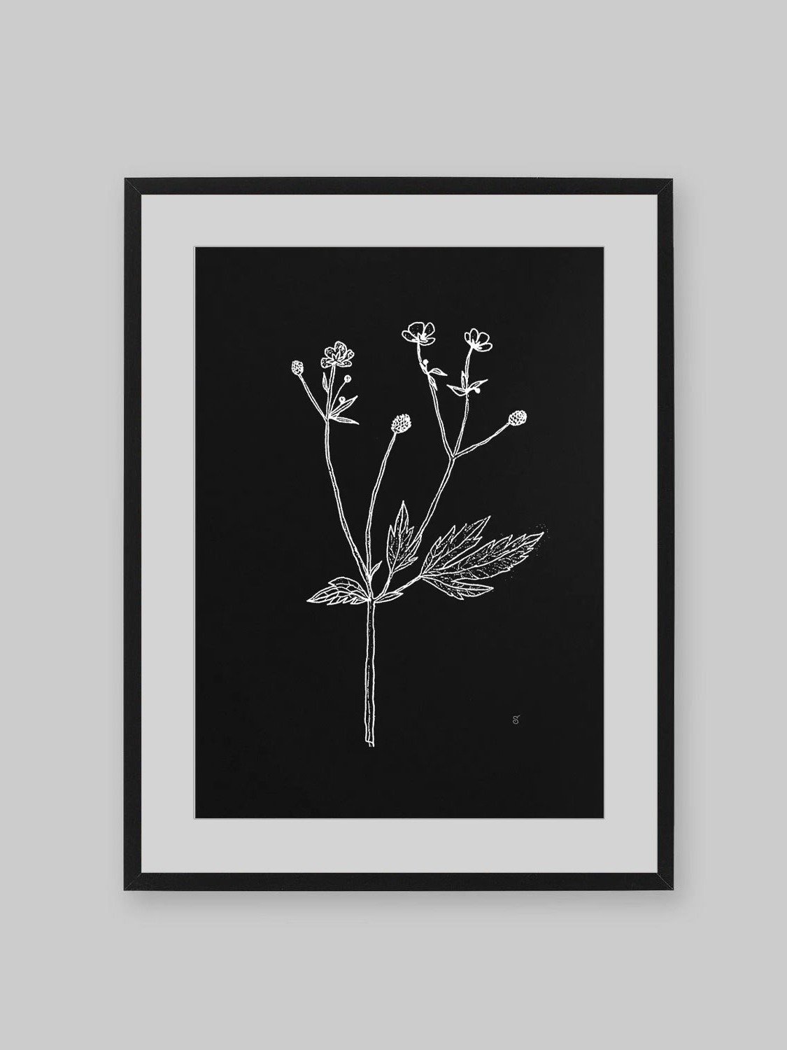 Botanical Bliss Matte Poster - Wild Flowers Dark Stylish product image (5)
