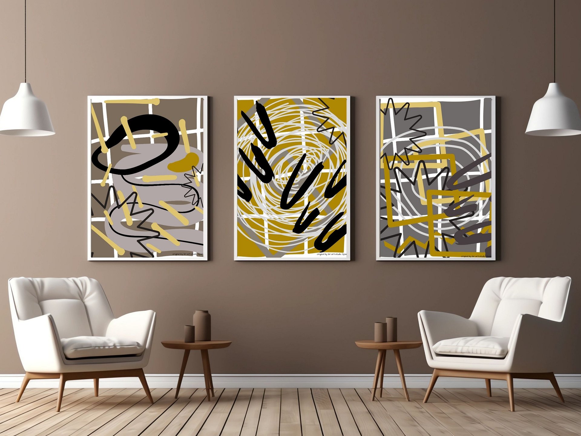 digital poster, 3 designs , modern digital art, decoration office and home product image (6)