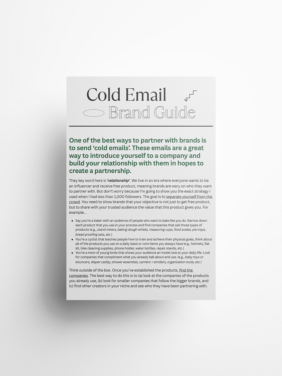Cold Email Guide (for Content Creators) product image (1)