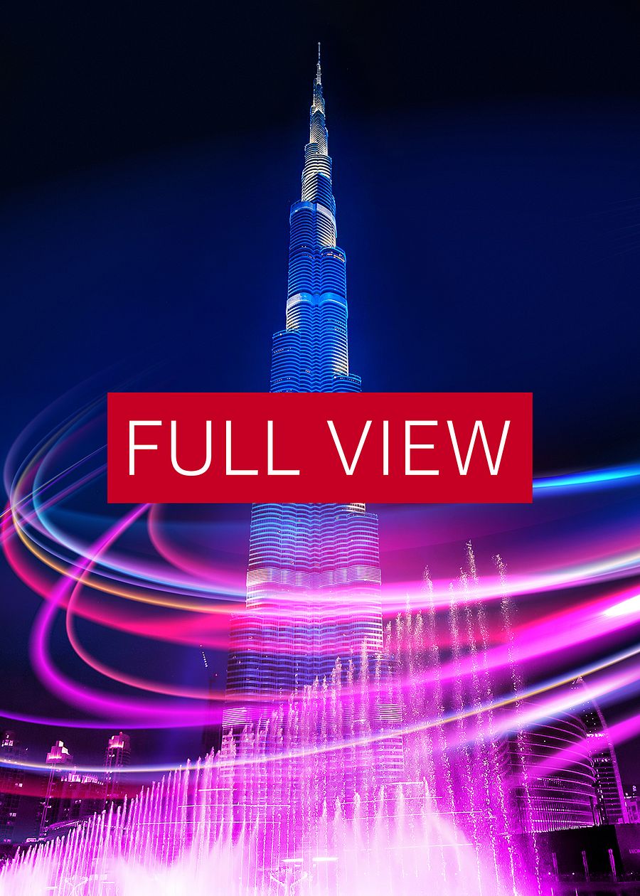 Neon city: Dubai, Burj Khalifa #1 (synthwave/vaporwave/retrowave/cyberpunk) — aesthetic poster product image (3)