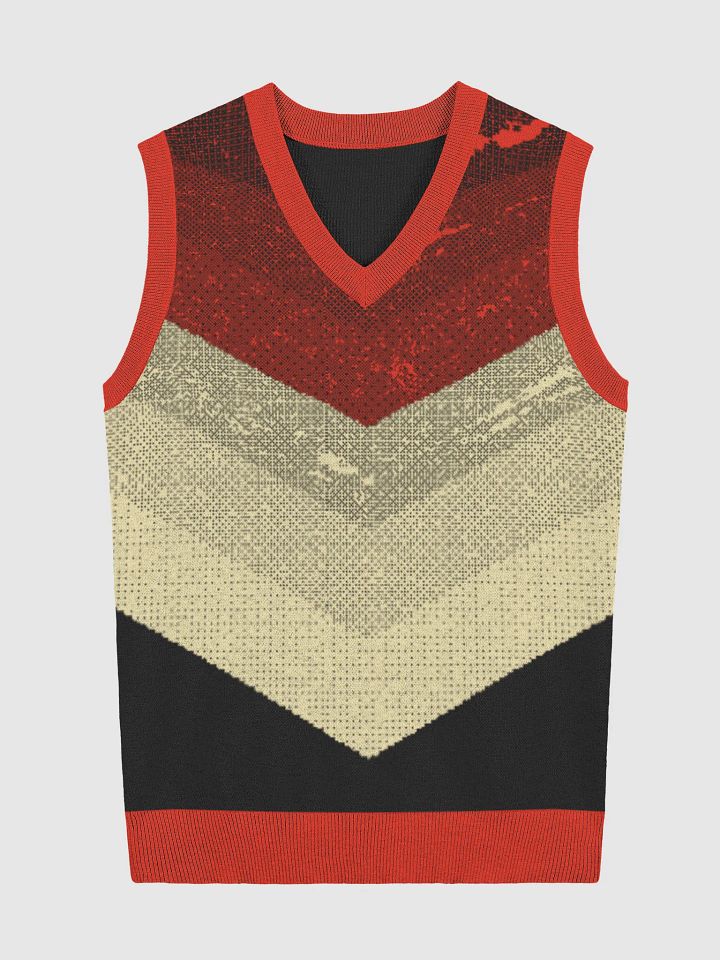 Multicolored Knitted Vibe V-Neck Vest product image (1)