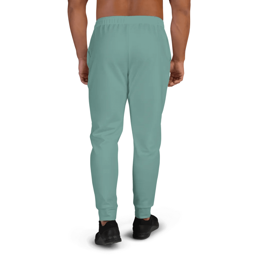 Plain Medium Teal Green Soft Summer Recycled Polyester Premium Men's Joggers by Treasure Pie product image (4)