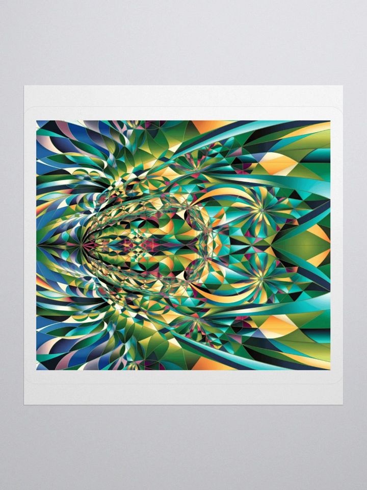 Kaleidoscope Floral Sticker - Vibrant Geometric Decal product image (1)