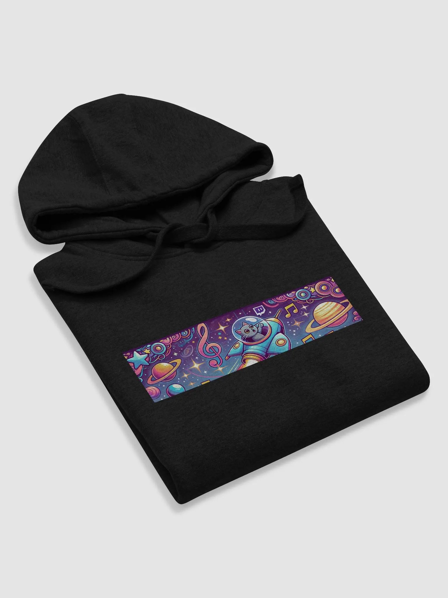 "Cosmic Conductor" Astronaut Cat Hoodie 🎶🐱🌌 product image (5)