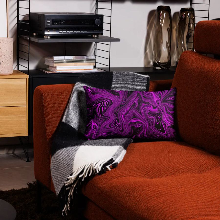 Premium Pillow Case - Purple and Black Fluid Swirls product image (4)