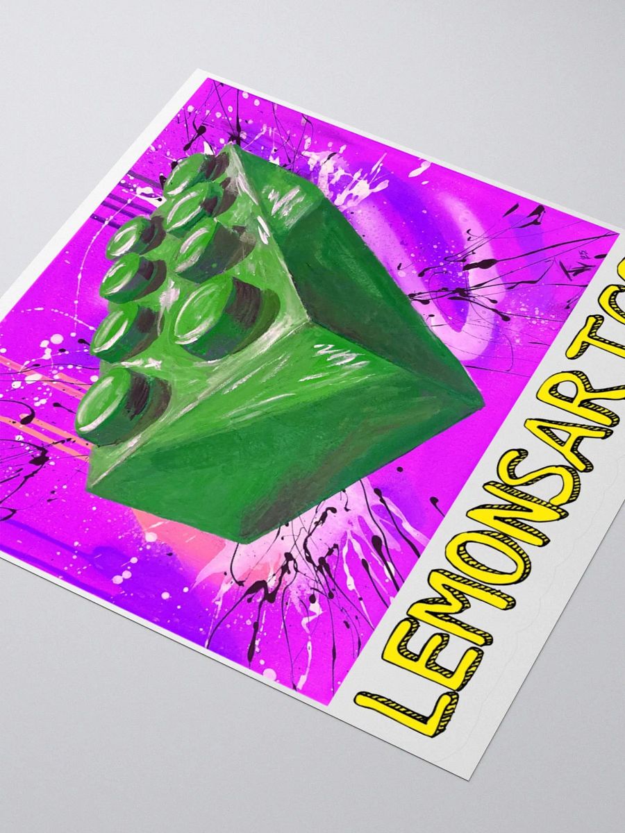 POP Brick (Green Brick/Purple Background) Sticker product image (3)