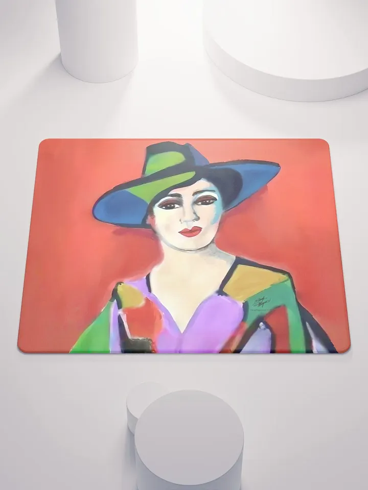 Donna with Hat Gamers Mouse Pad product image (1)