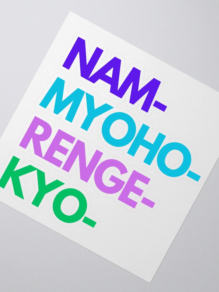 Nam-Myoho-Renge-Kyo Green Kiss Cut Stickers product image (2)
