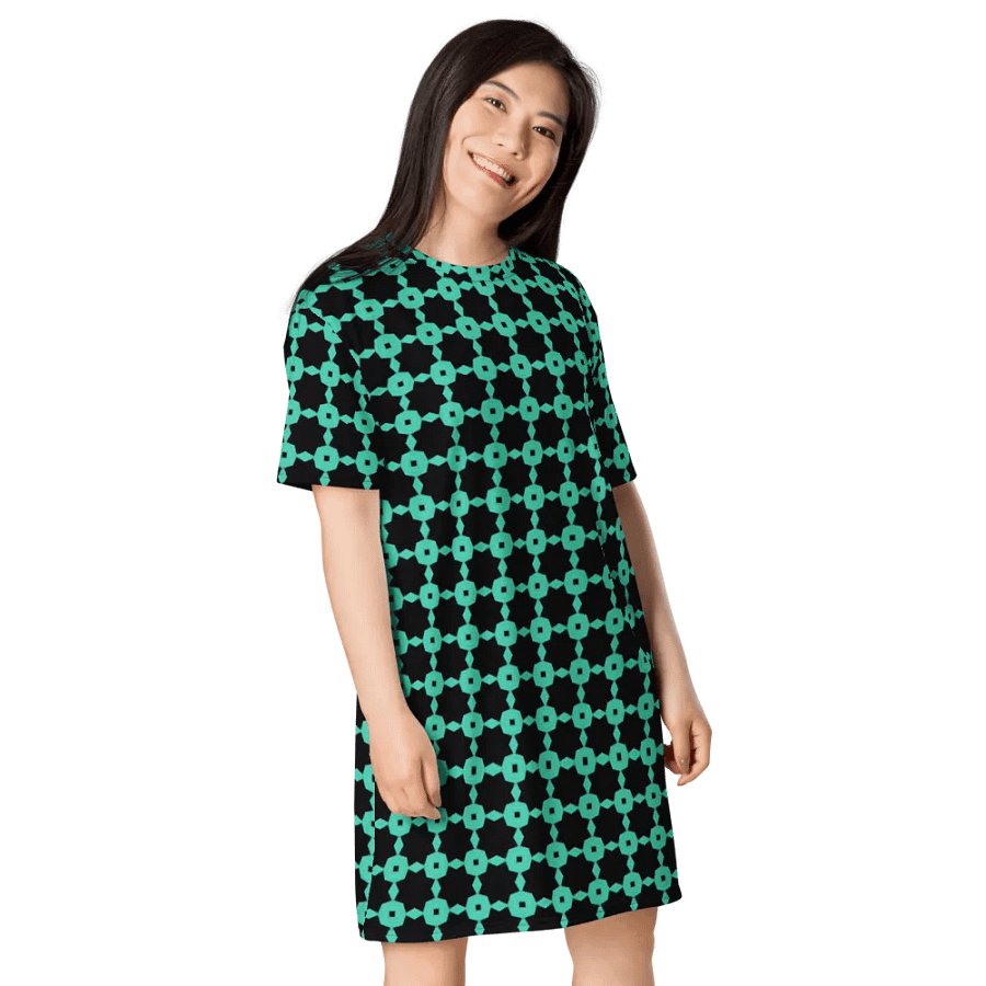 Abstract Repeating Chain T Shirt Dress product image (10)