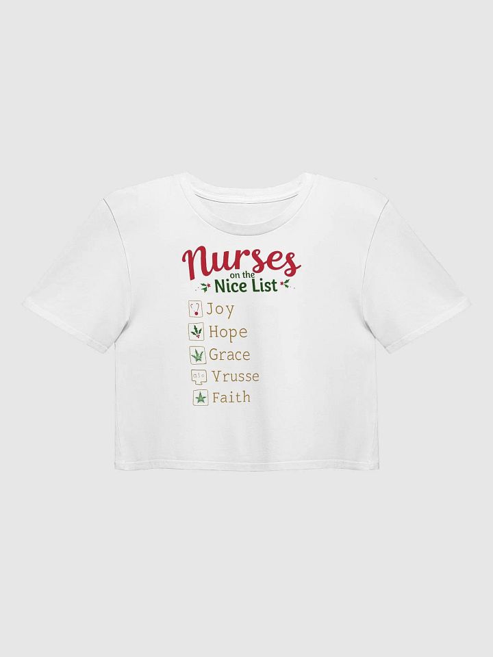 Nurses on the Nice List Crop Top product image (1)