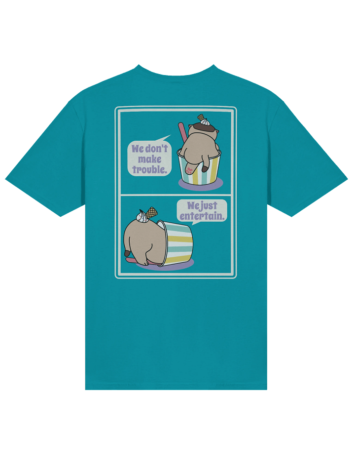 Sweet Trouble ( Ice Cream Cat - Left Chest and Back Prints) - Unisex Adult Super Soft Lightweight T-shirt product image (1)