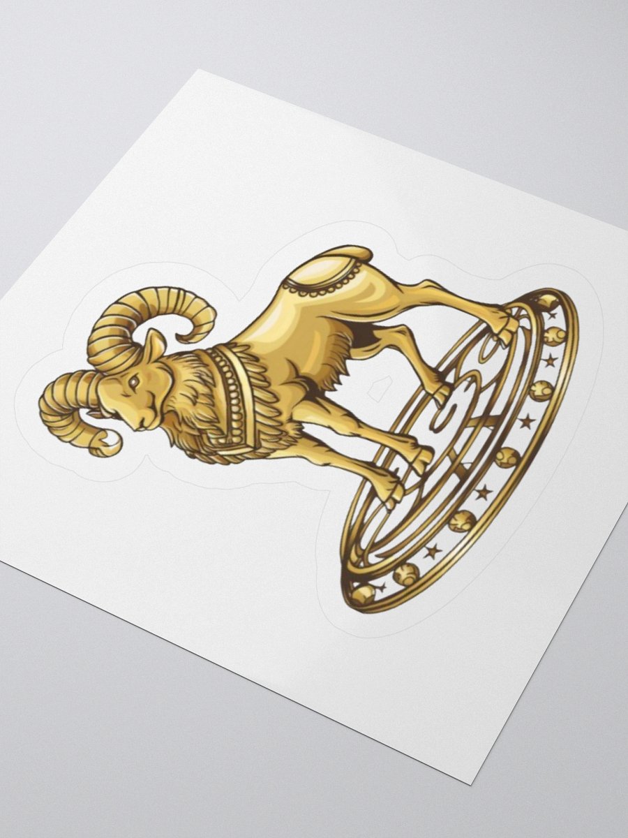 Exclusive Aries Zodiac Vinyl Sticker - Golden Ram Design | Choose Size product image (7)