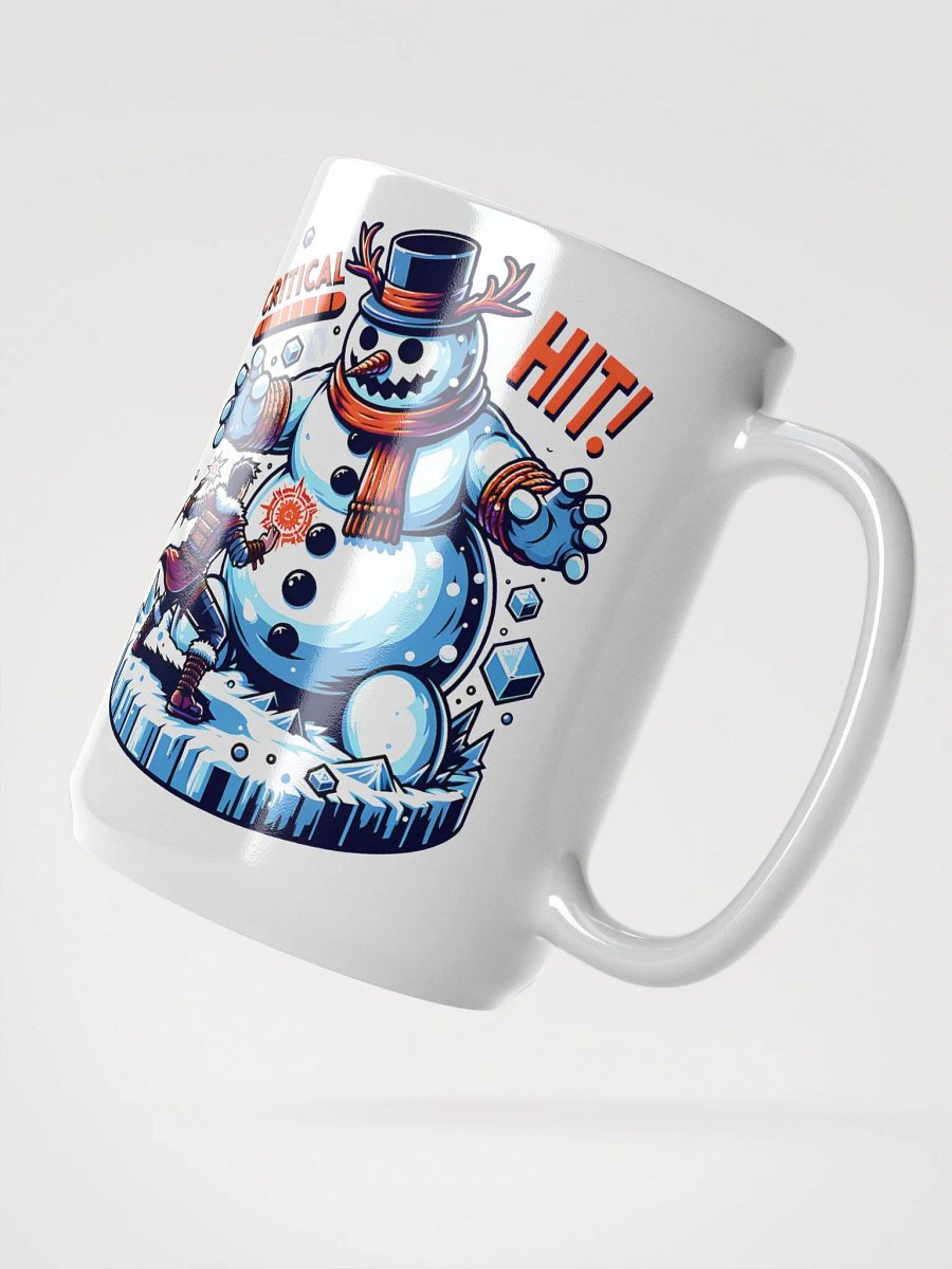 Epic Snowman Boss Fight Mug – RPG Winter Adventure product image (3)